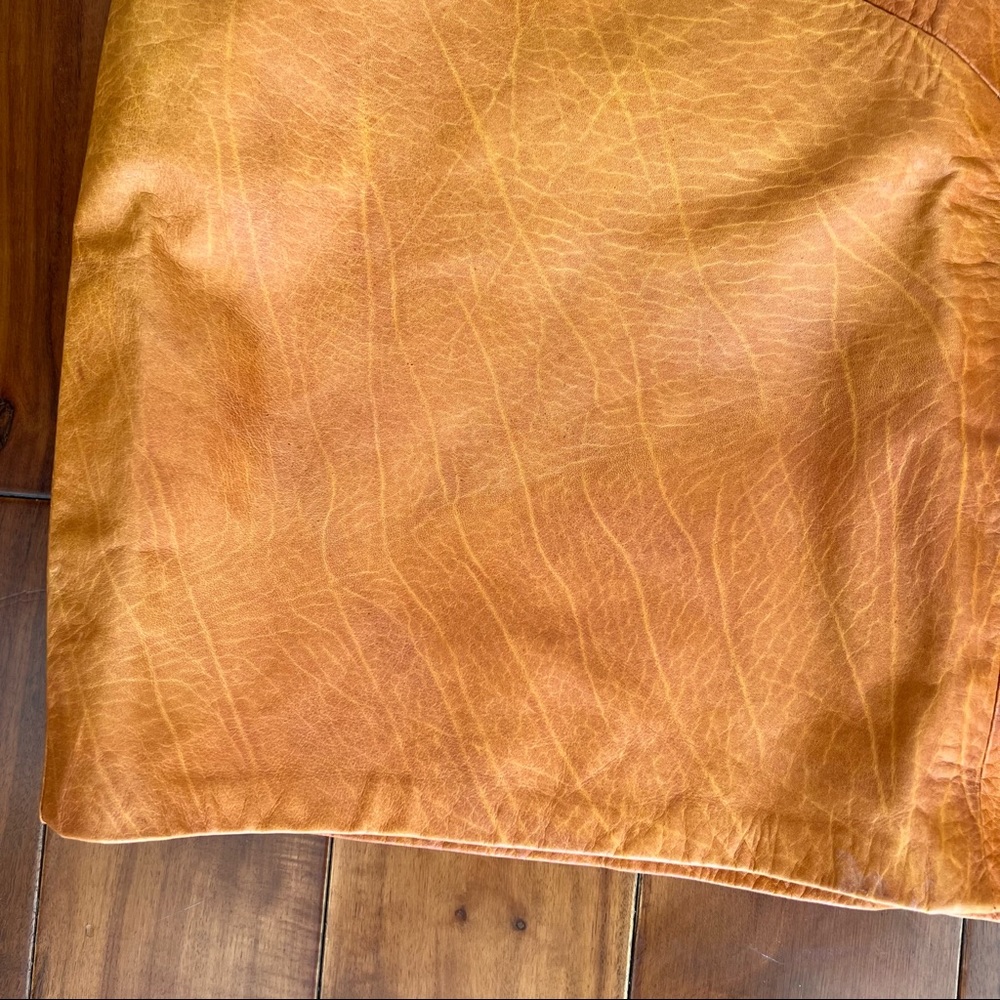 Vintage leather skirt, High waisted leather skirt - Picture 14 of 14